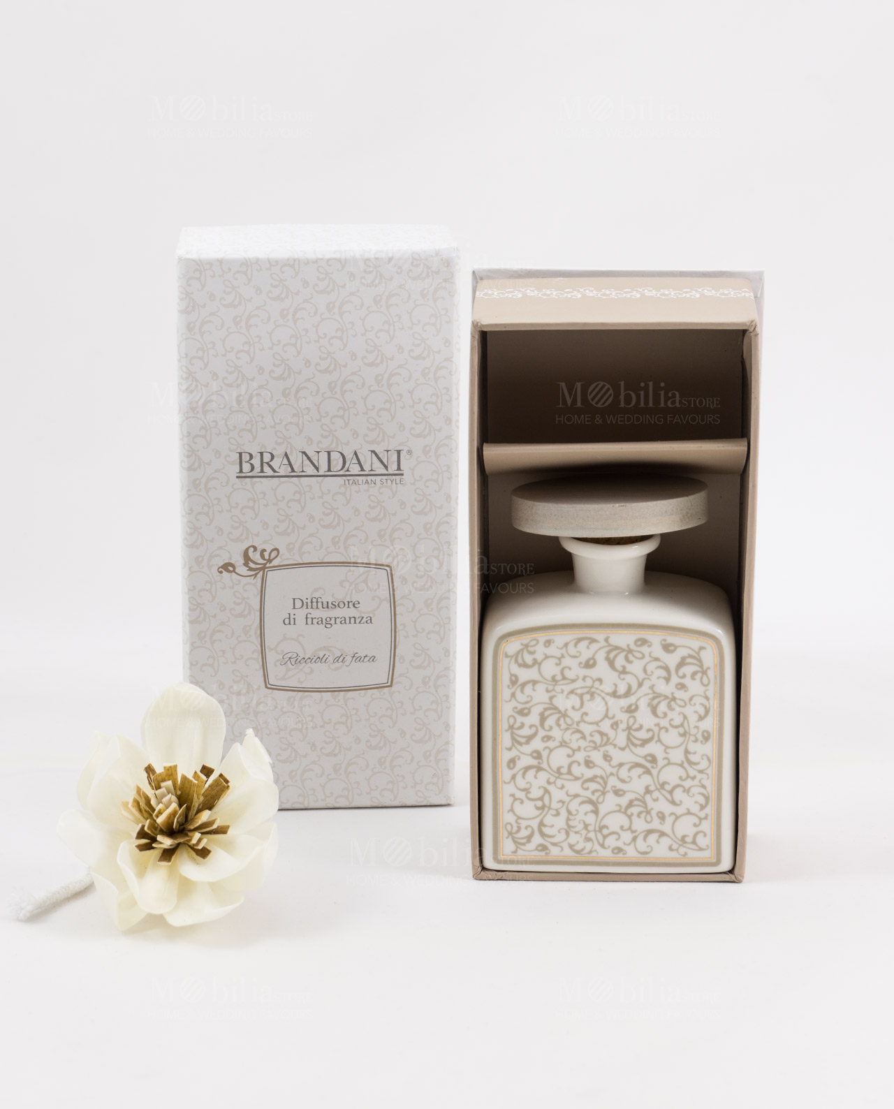 profumatore fragranza piccolo con fiore modello fiore in sola wood brandani