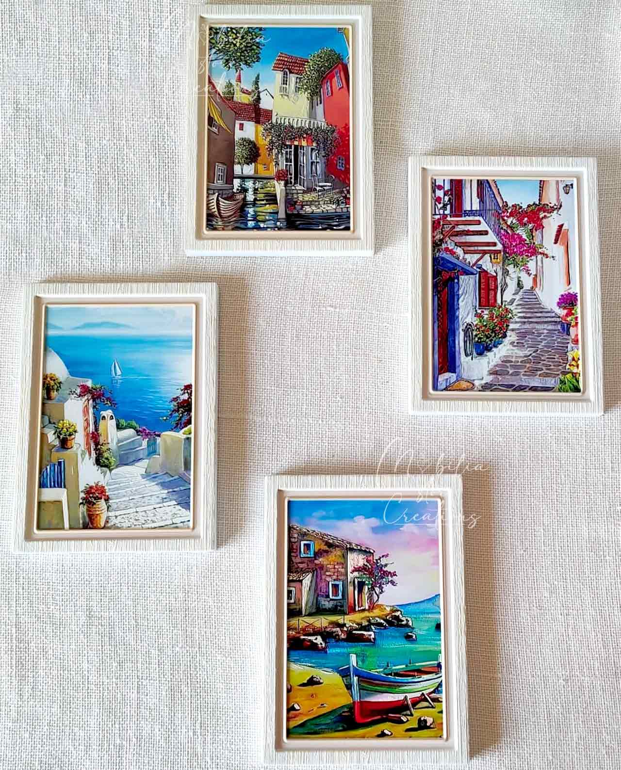 Quadro da appendere con vari paesaggi