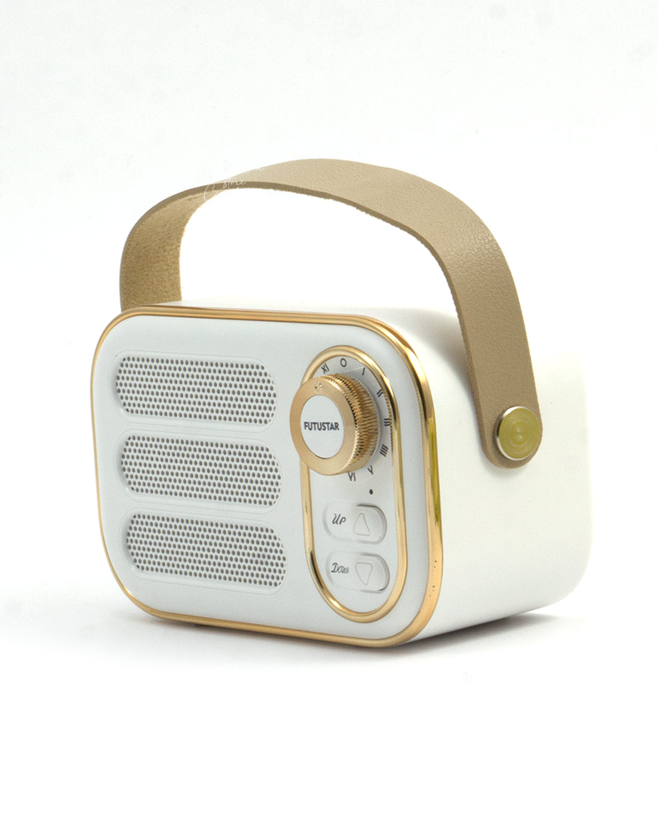 Bomboniera altoparlante bluetooth radio vintage bianca - immagine 3
