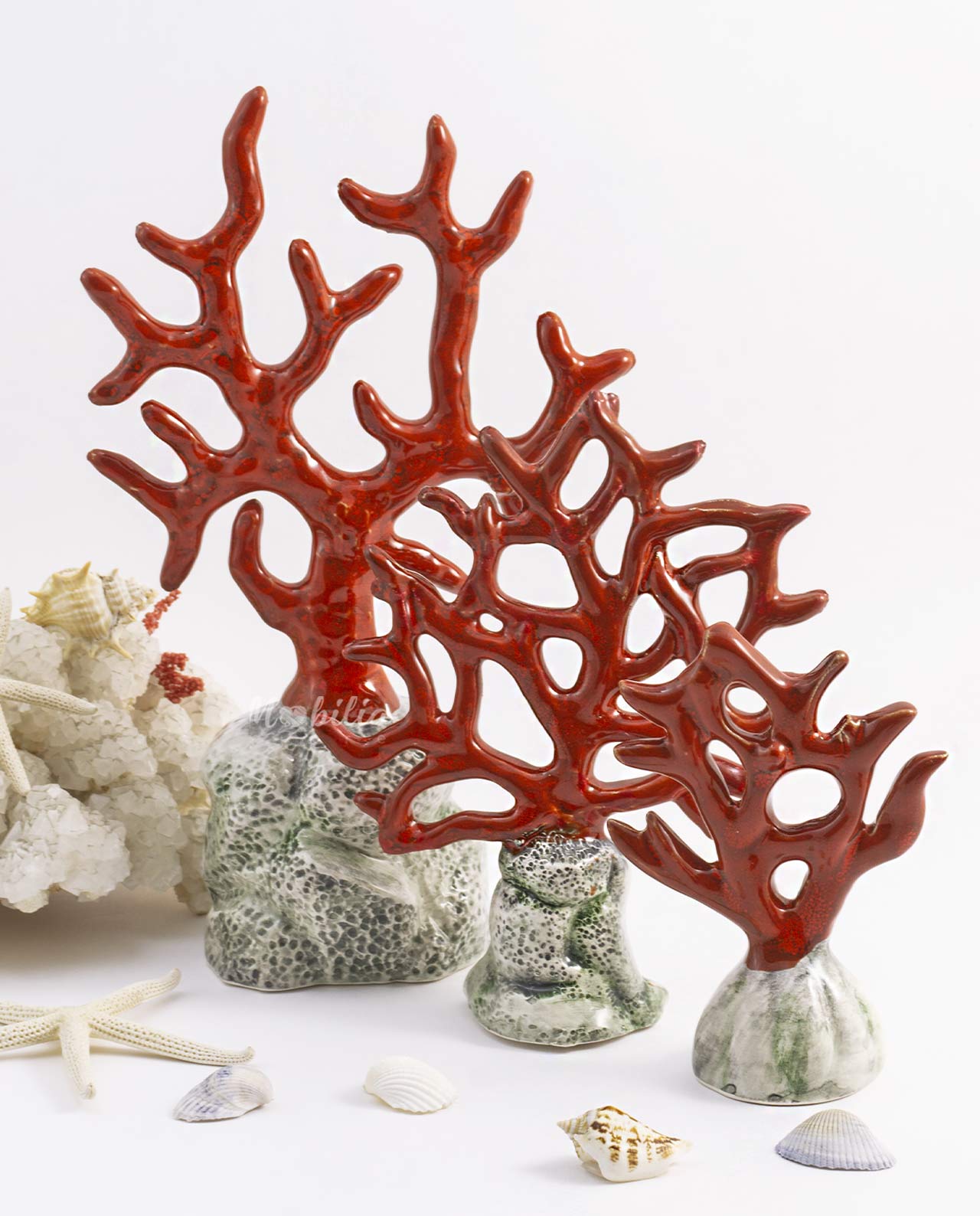 Bomboniera AMI Love is ... corallo rosso in ceramica artigianale varie misure - immagine 3