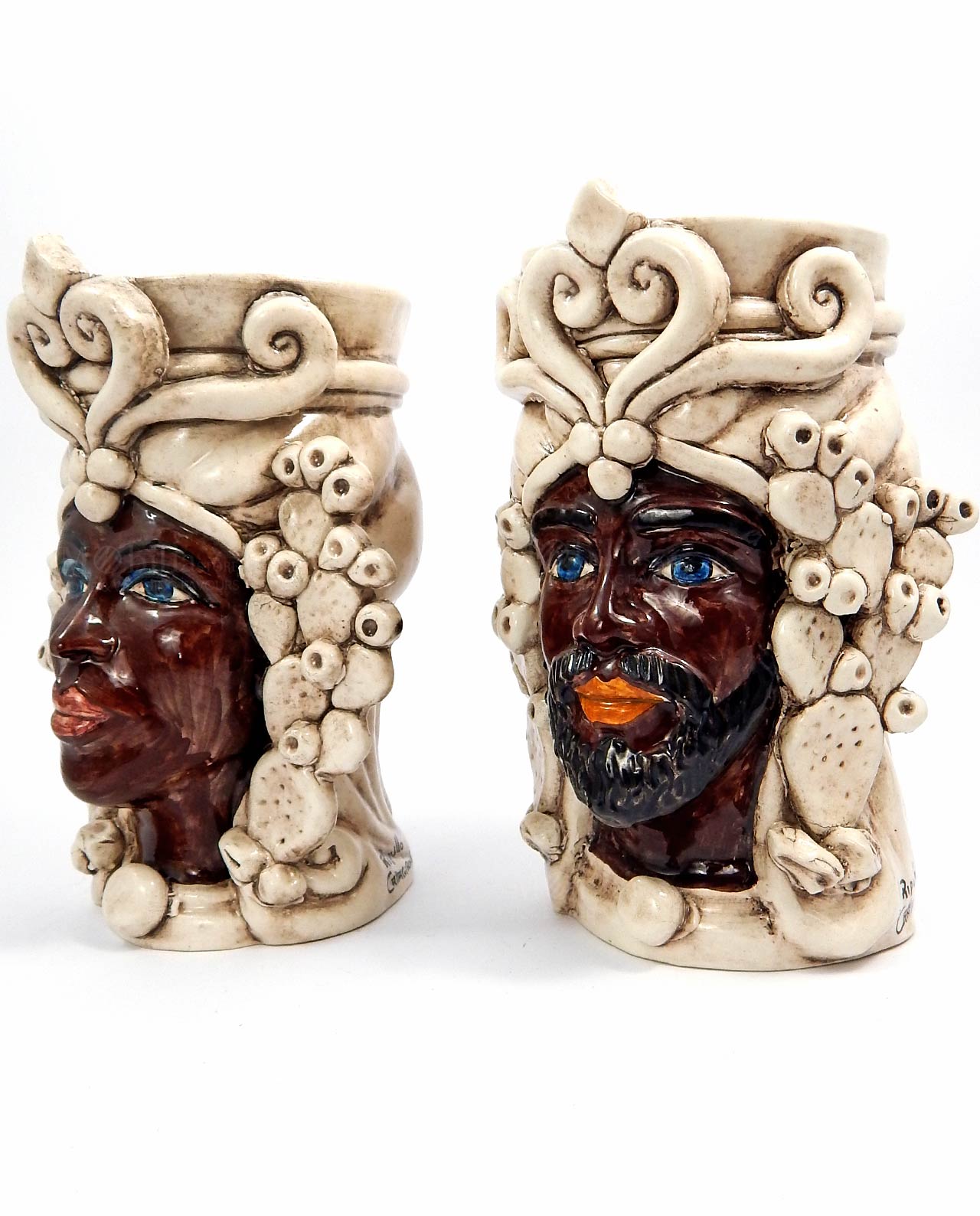 re e regina ceramica di caltagirone con fichi dindia