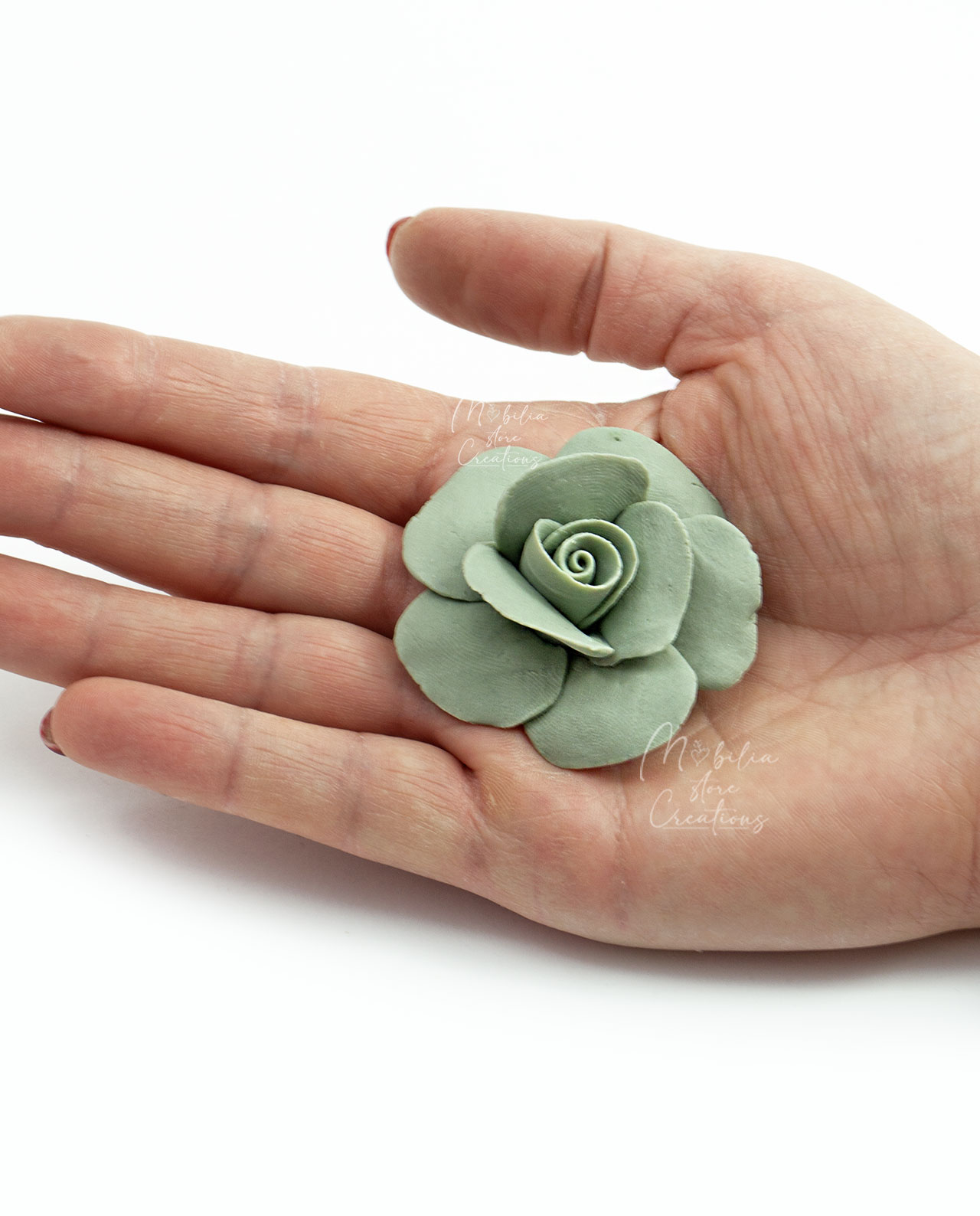 Bomboniera Rosa in porcellana capodimonte vari colori su sacchetto - immagine 3