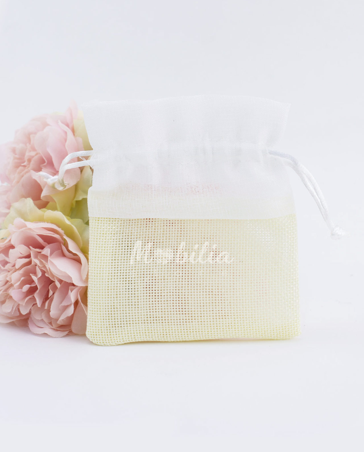 Sacchetti Portaconfetti Fai da te Panna Juta e Organza