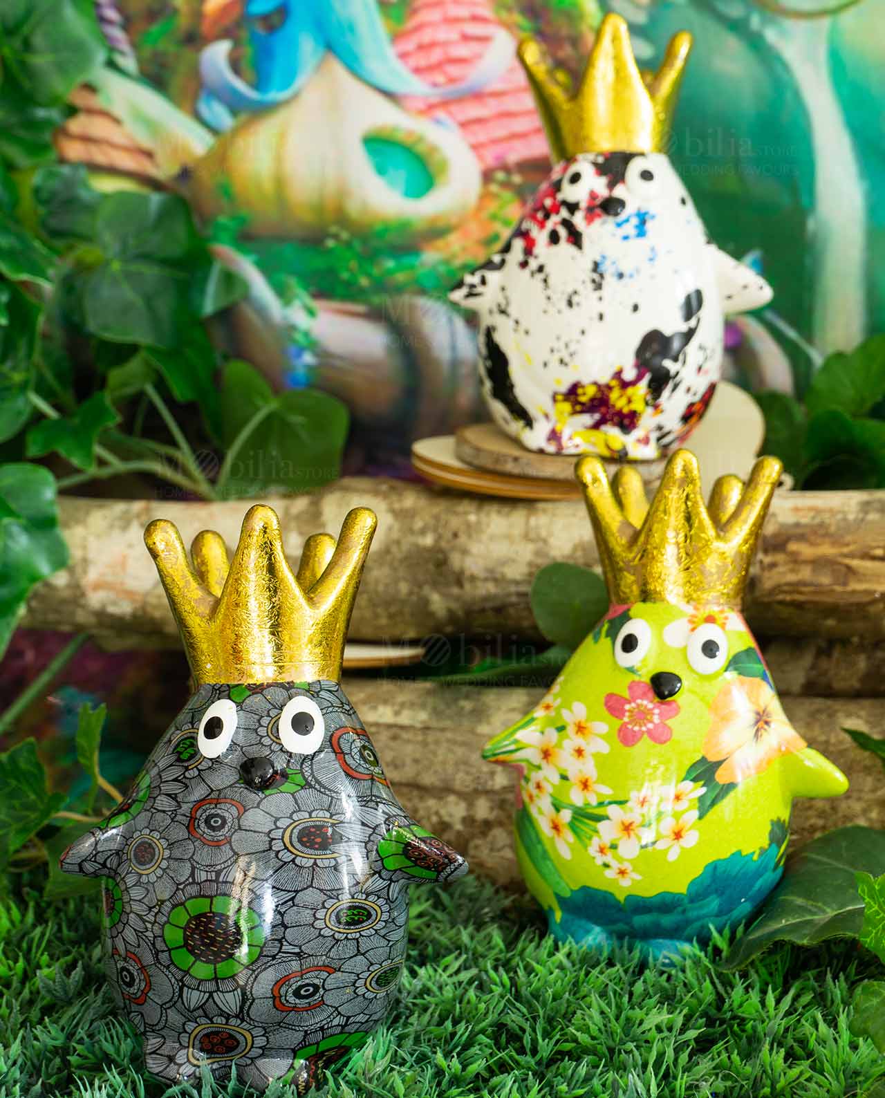 Bomboniera salvadanaio pinguino ceramica dolomite Brandani vari decori - immagine 12