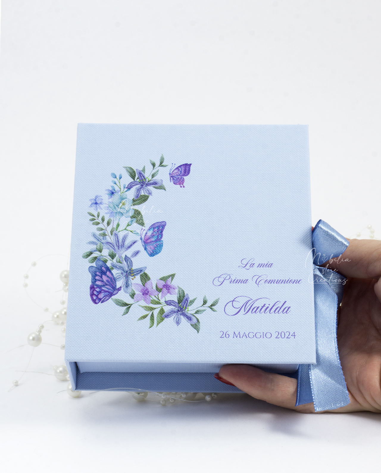 Scatola libro con scomparti personalizzata vari colori