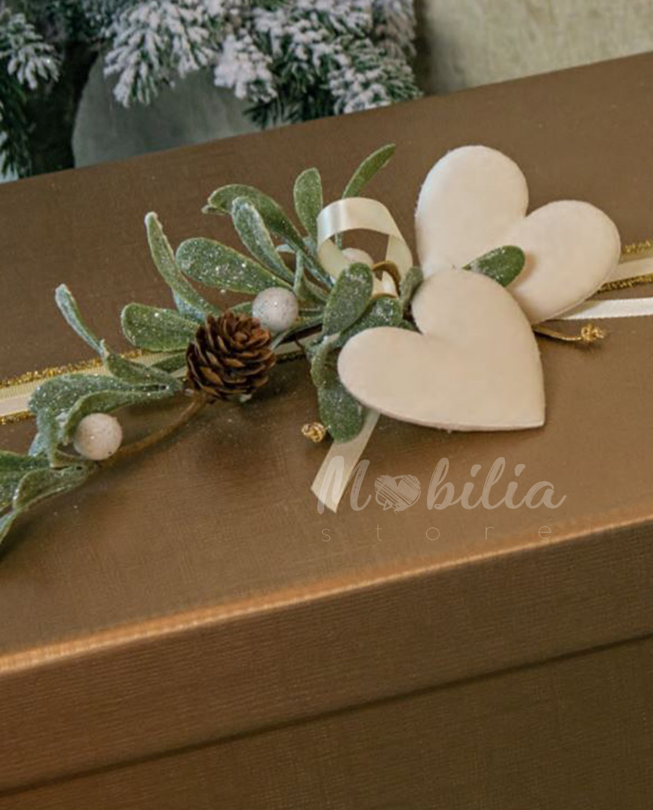 Cuore in velluto da appendere