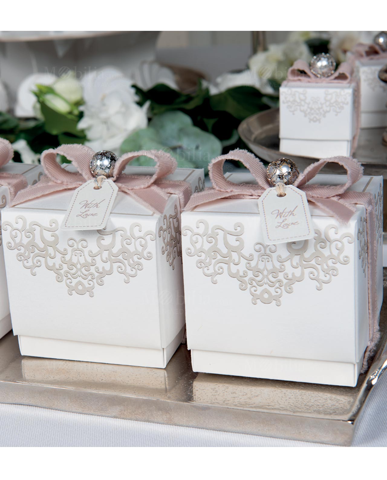 Scatola fleur chantilly bianca