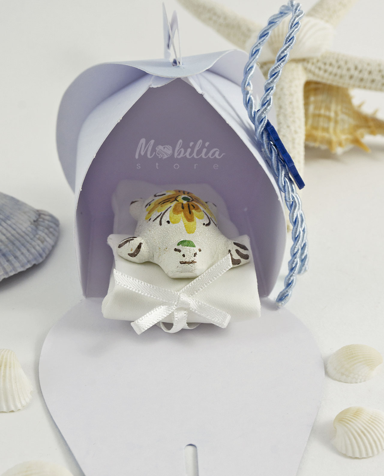 Bomboniera AMI Love is ... magnete tartaruga gialla in ceramica artigianale - immagine 5