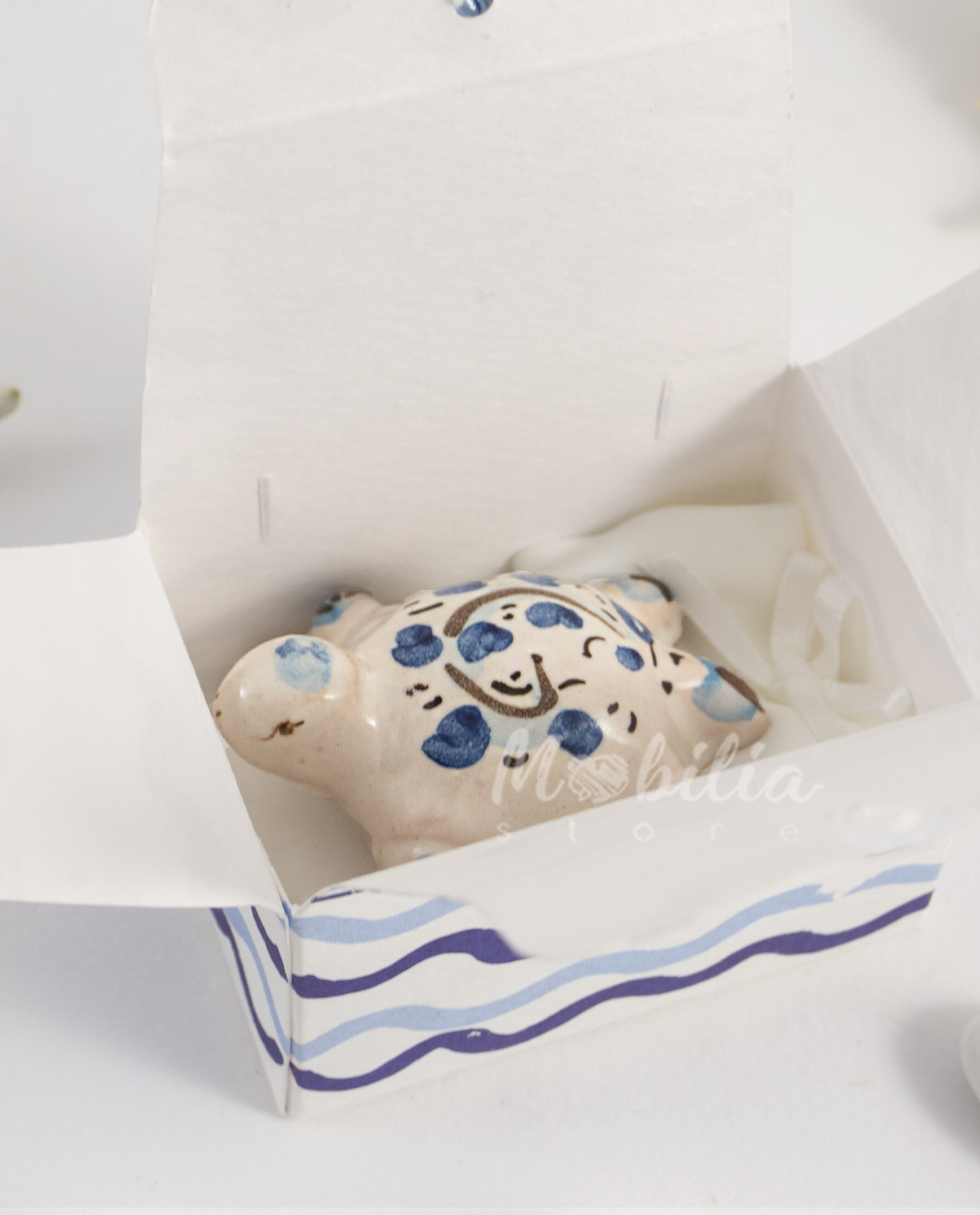 Bomboniera AMI Love is ... tartaruga blu in ceramica artigianale - immagine 10