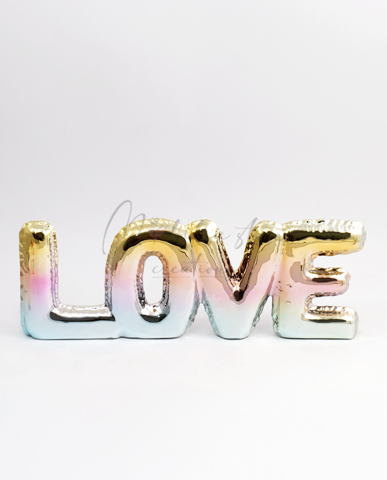 Scritta Love in ceramica shine grande