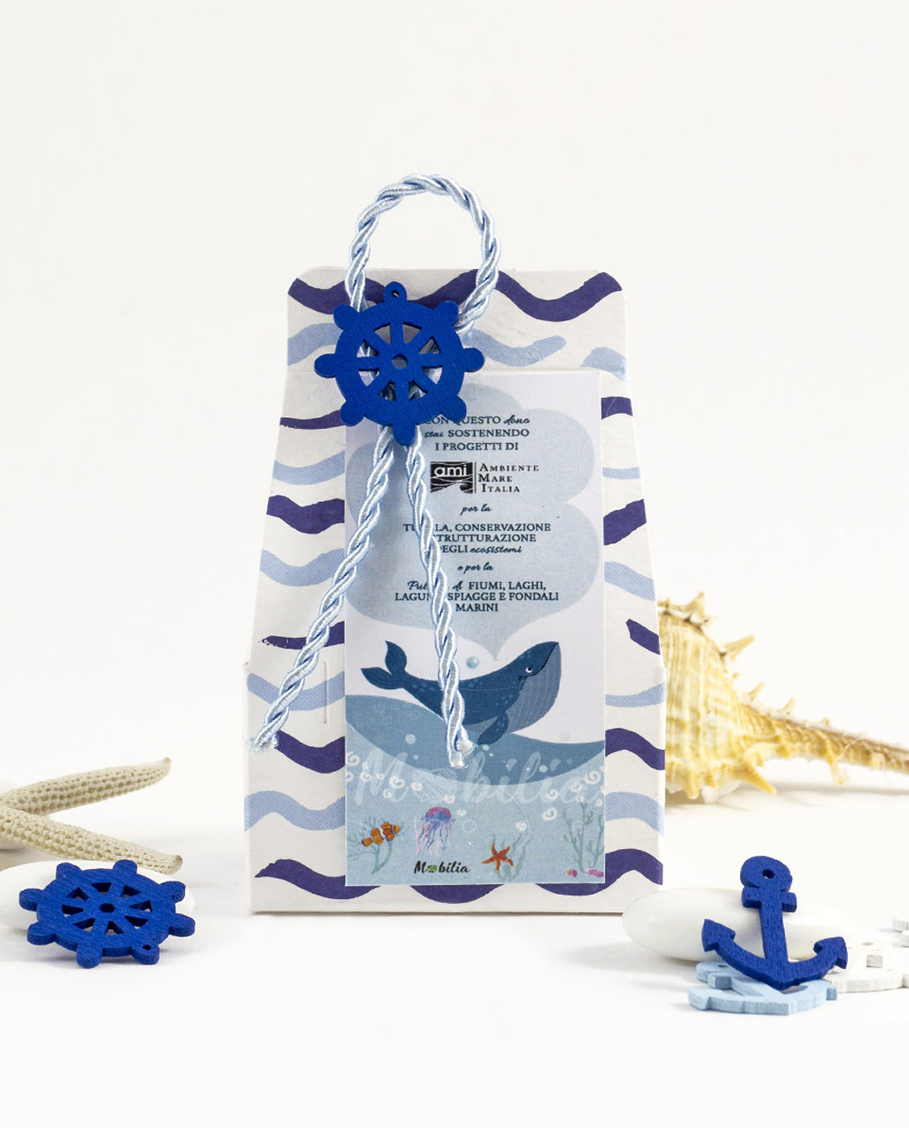 Bomboniera AMI Love is ... tartaruga blu in ceramica artigianale - immagine 5