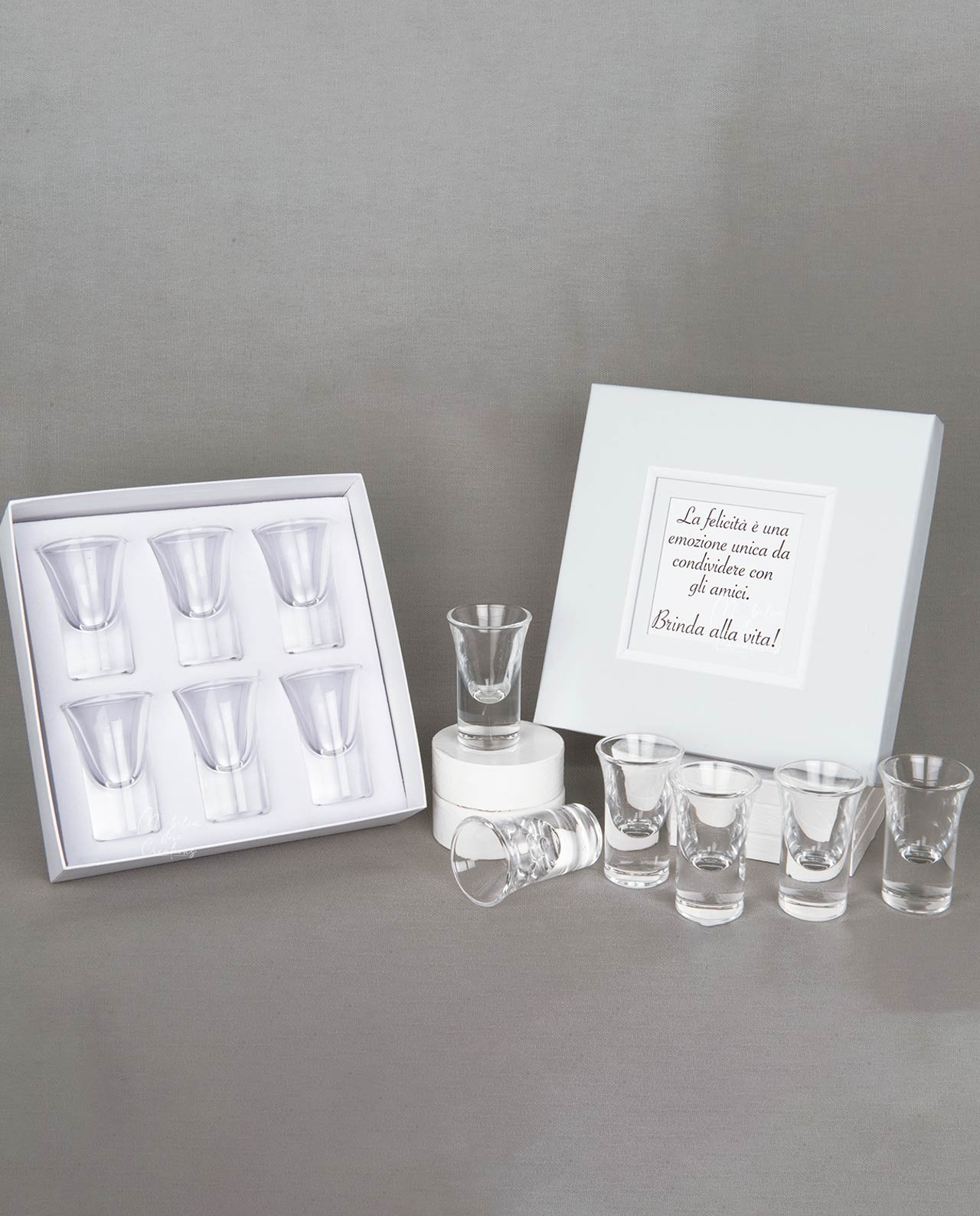 Set 6 bicchierini liquore in vetro