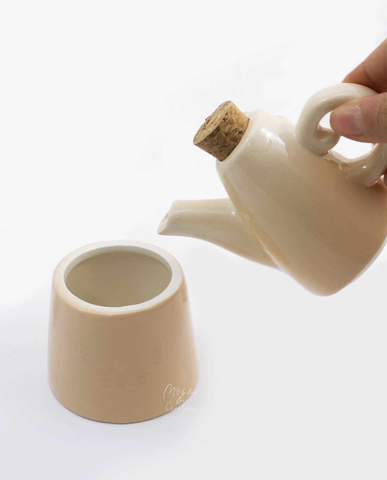 Bomboniera Zuccheriera e lattiera in ceramica colorata assortita - immagine 3