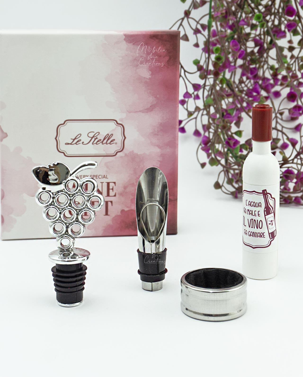 Set da vino 4 pezzi