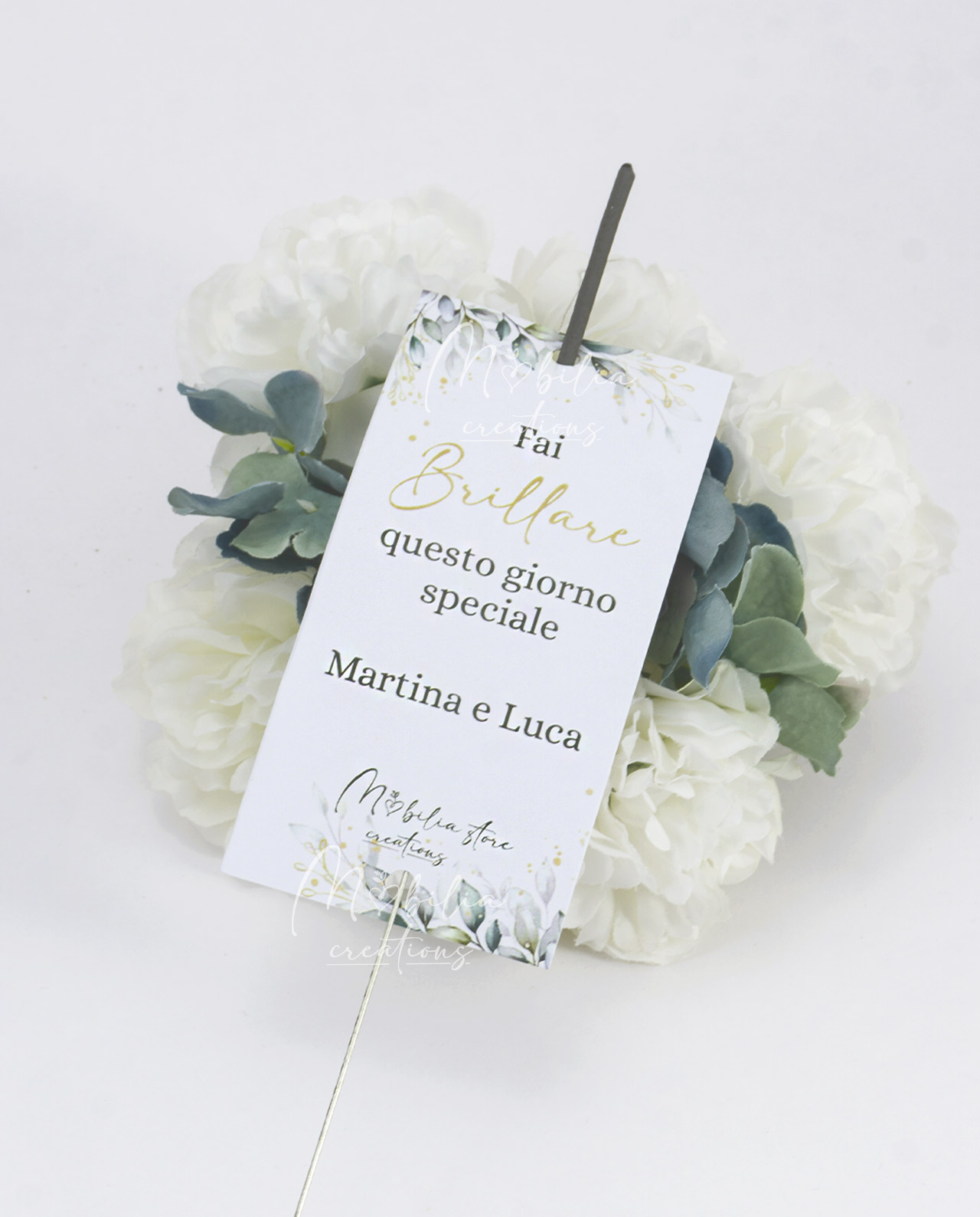 Fiaccola con etichetta personalizzata