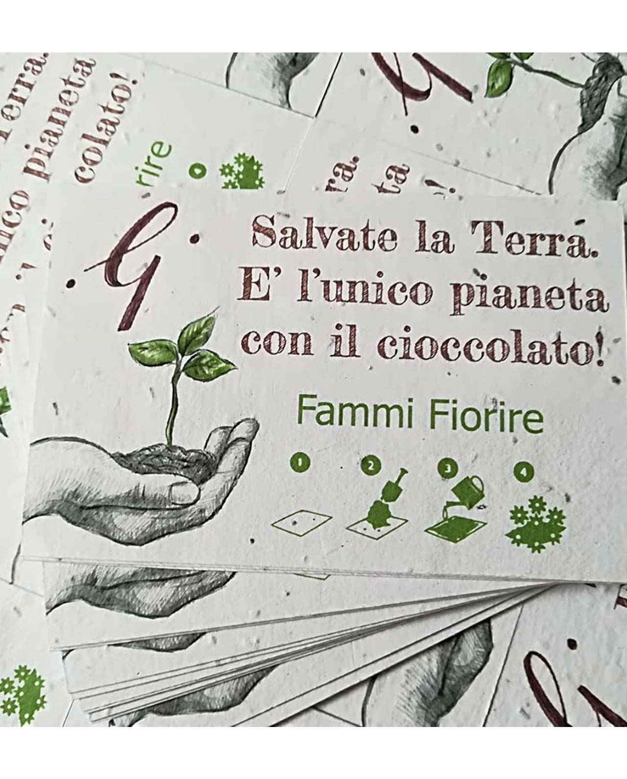 Partecipazione carta da piantare modello Inverno - immagine 3