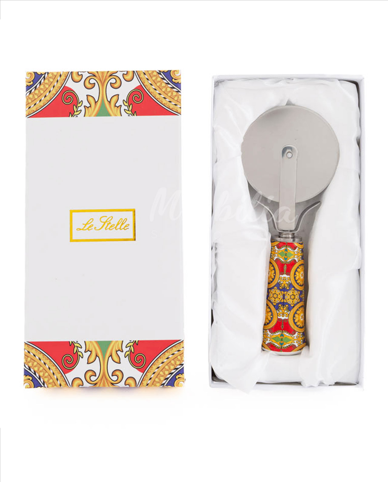 Taglia pizza con manico decorato e scatola regalo - immagine 5