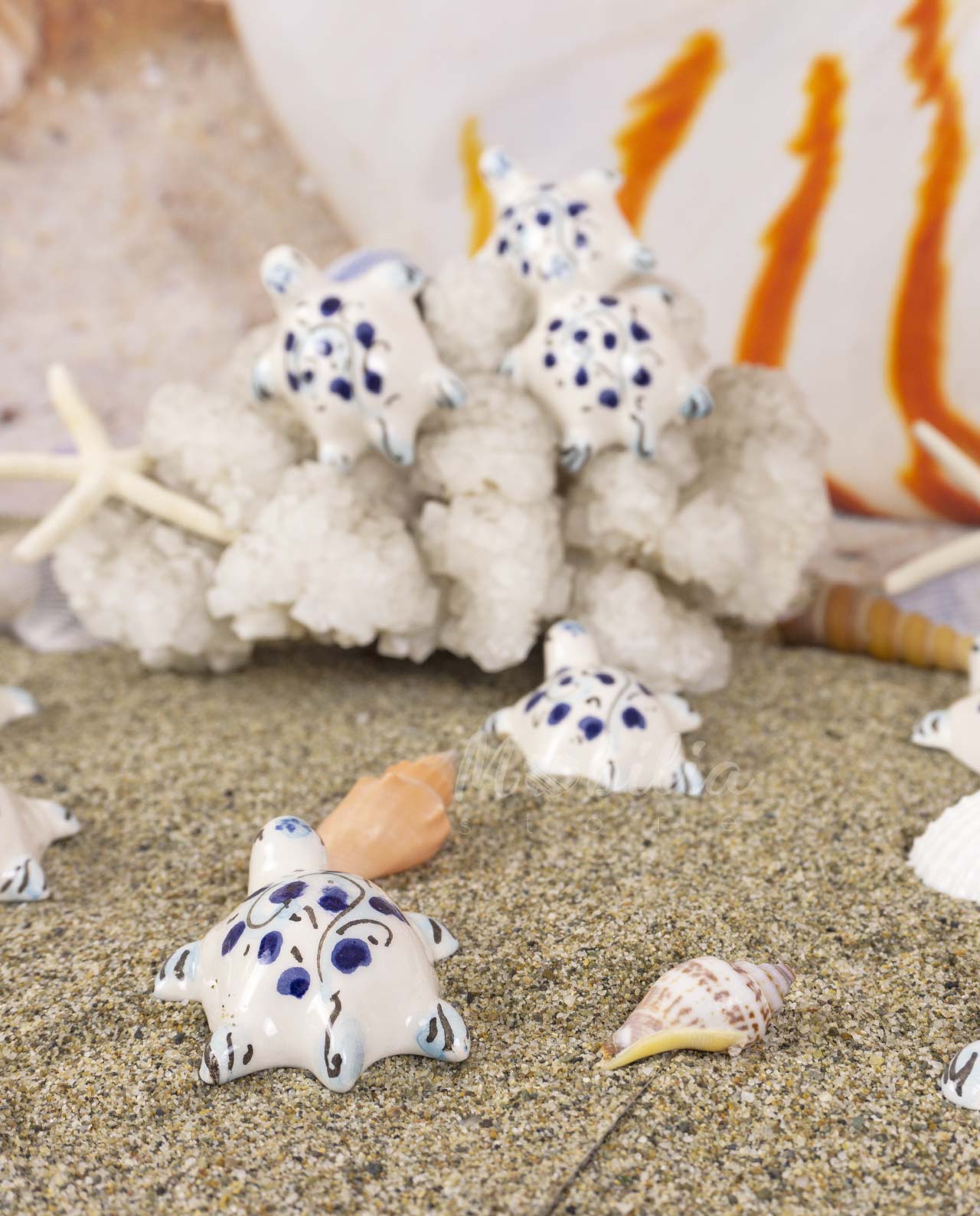 Bomboniera AMI Love is ... tartaruga blu in ceramica artigianale - immagine 17