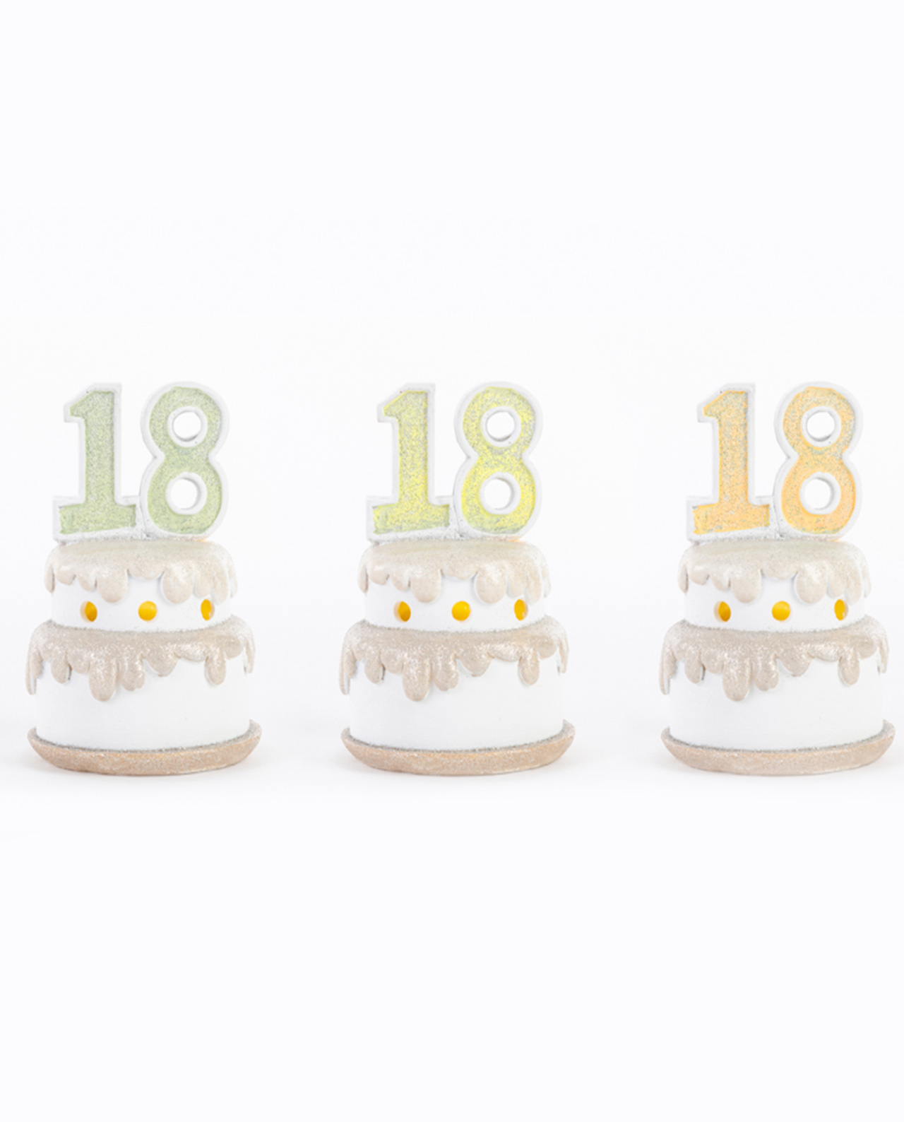 Torta led numero 18 colori assortiti