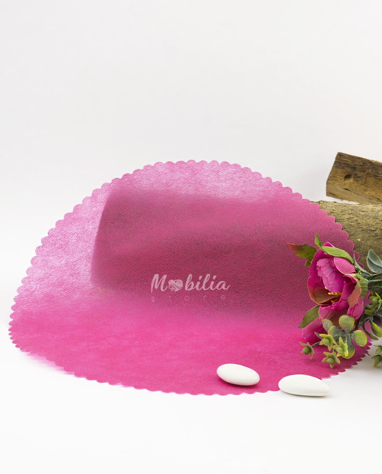 Tulle smerlato fucsia rotondo