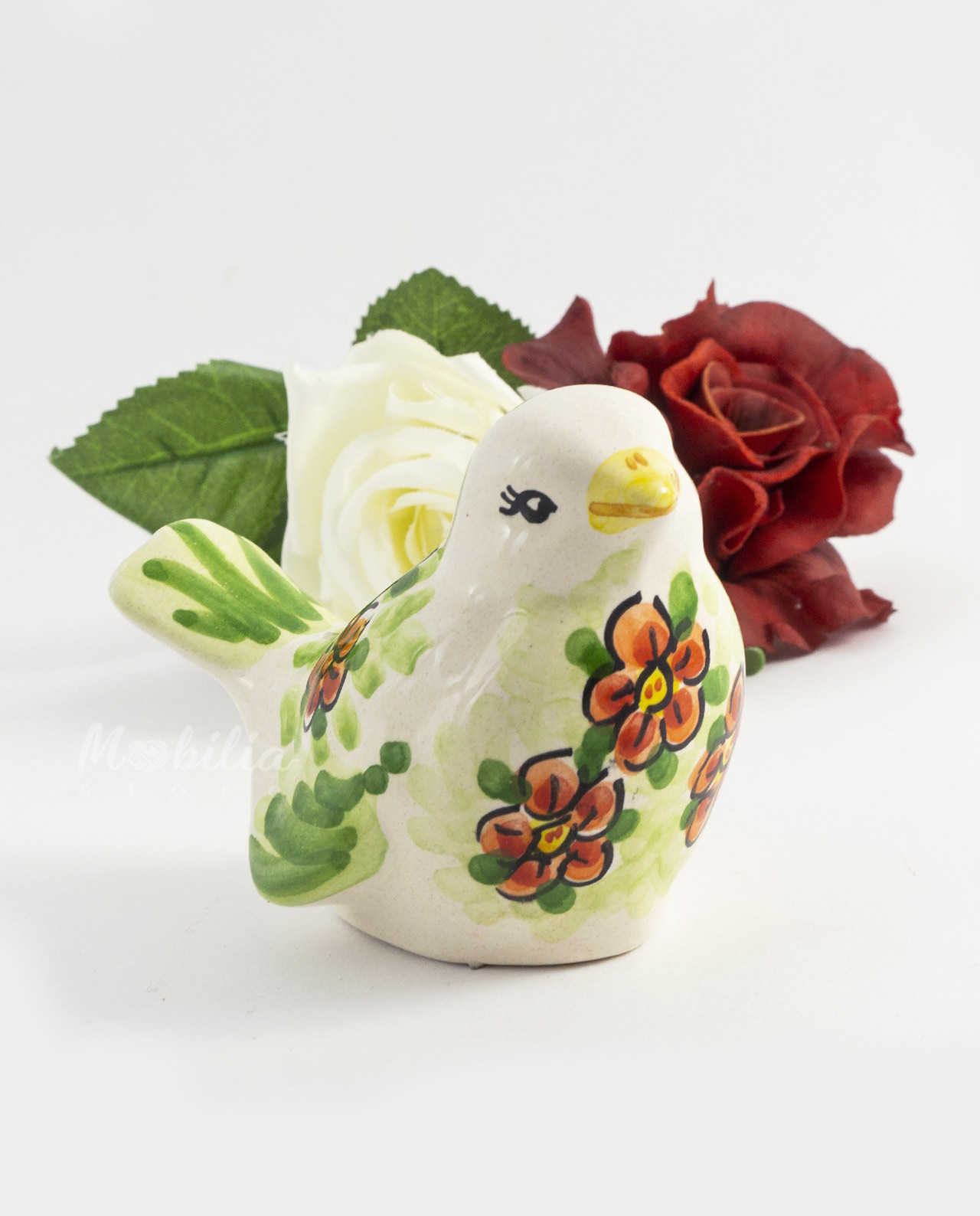 Uccellino in ceramica artigianale siciliana