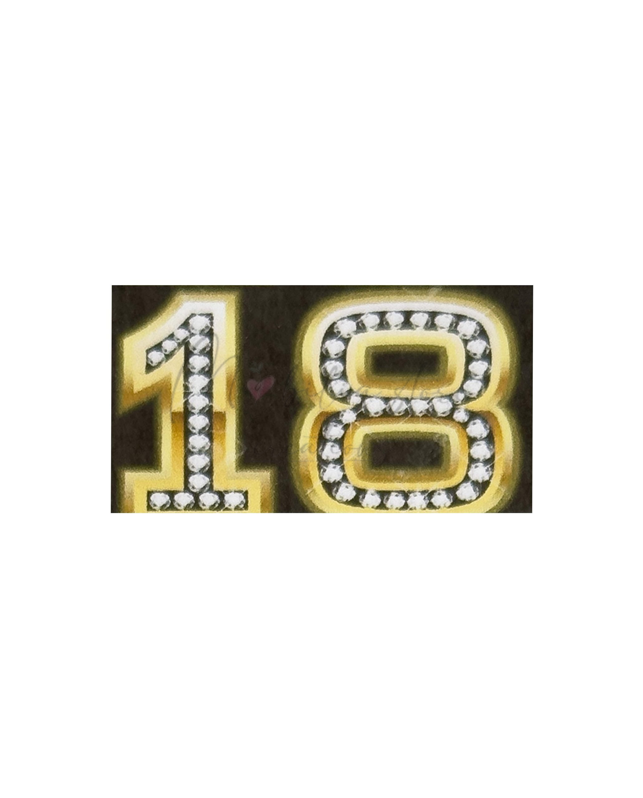 Set di 10 biglietti cerimonia con numero 18