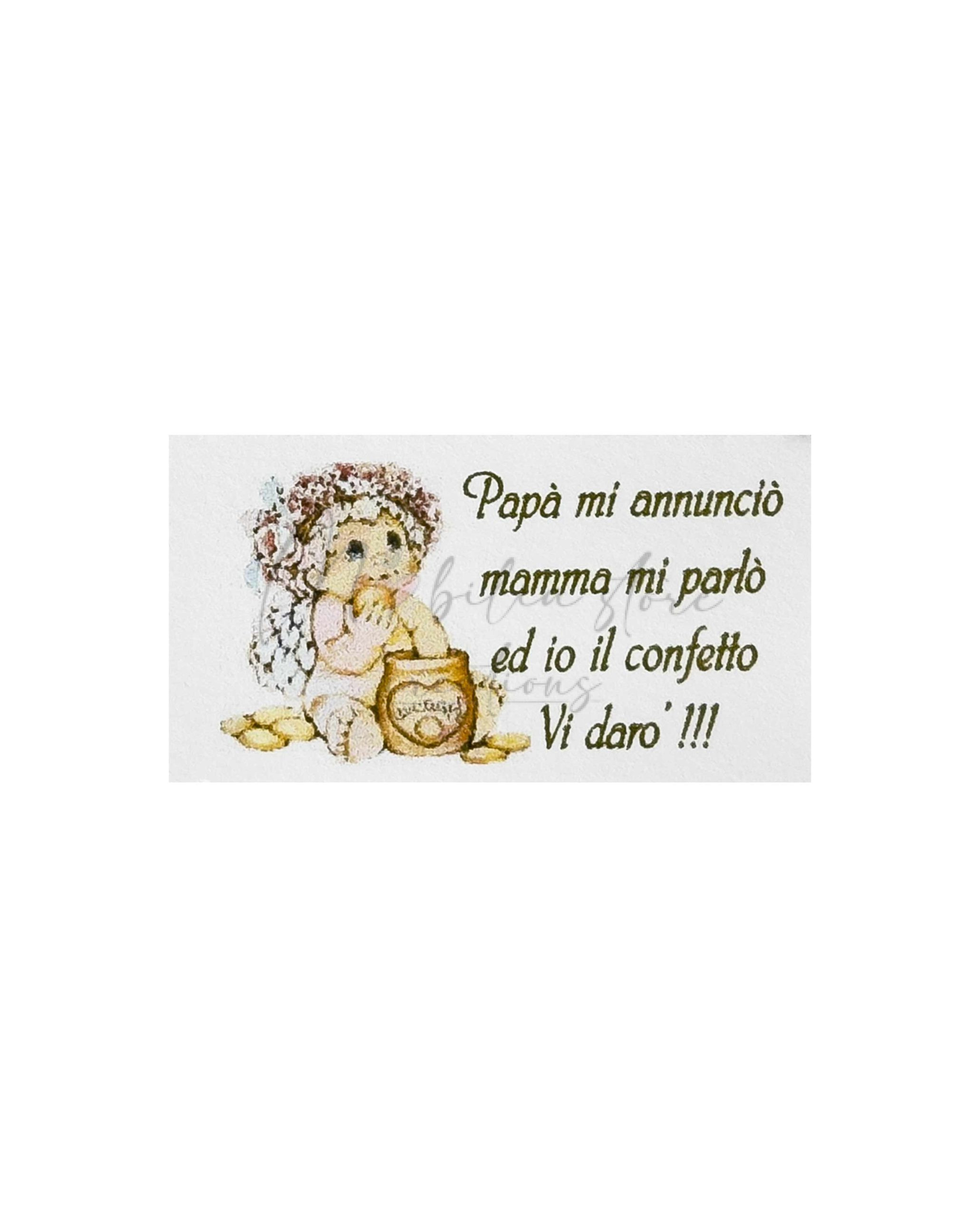 Set di 10 biglietti cerimonia nascita bimba