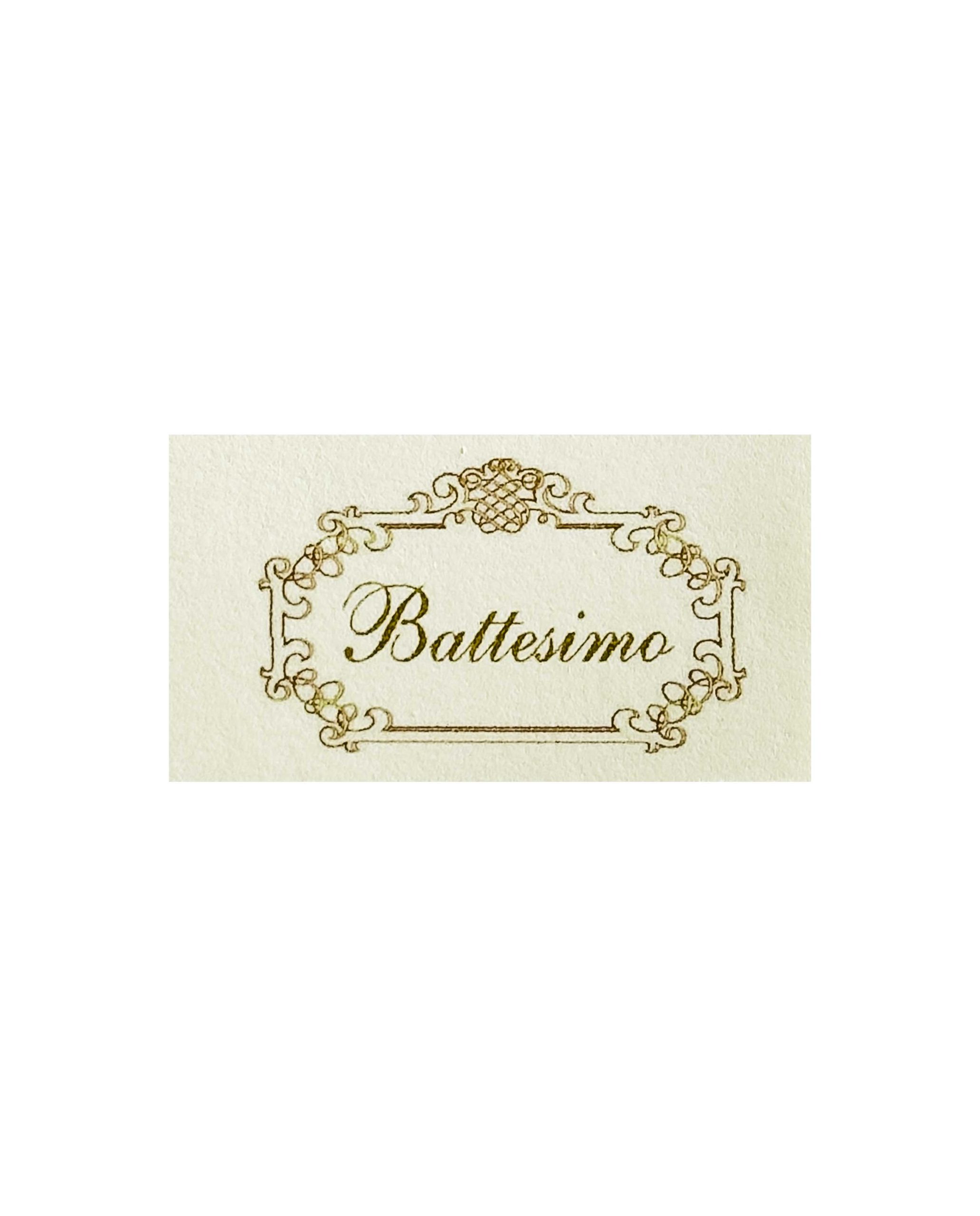 Set di 10 biglietti cerimonia con scritta Battesimo oro