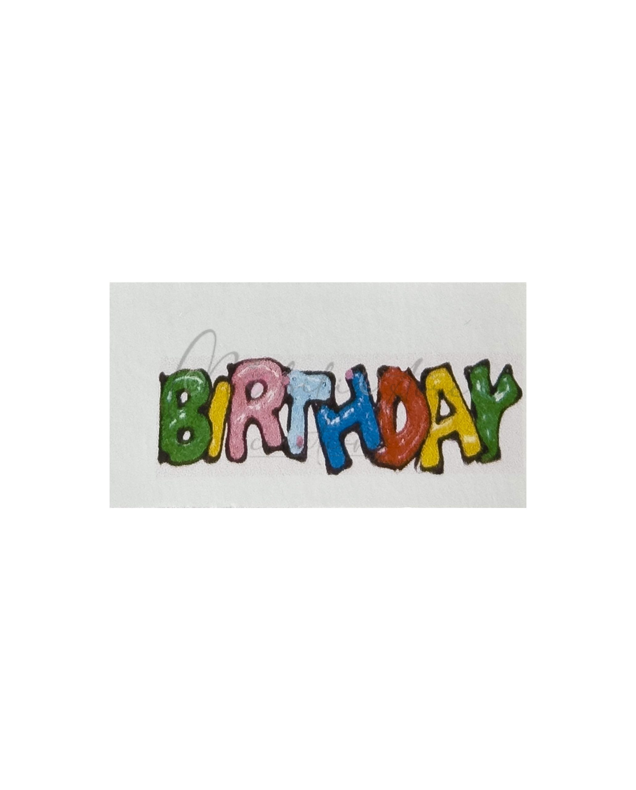 Set di 10 biglietti cerimonia con scritta birthday