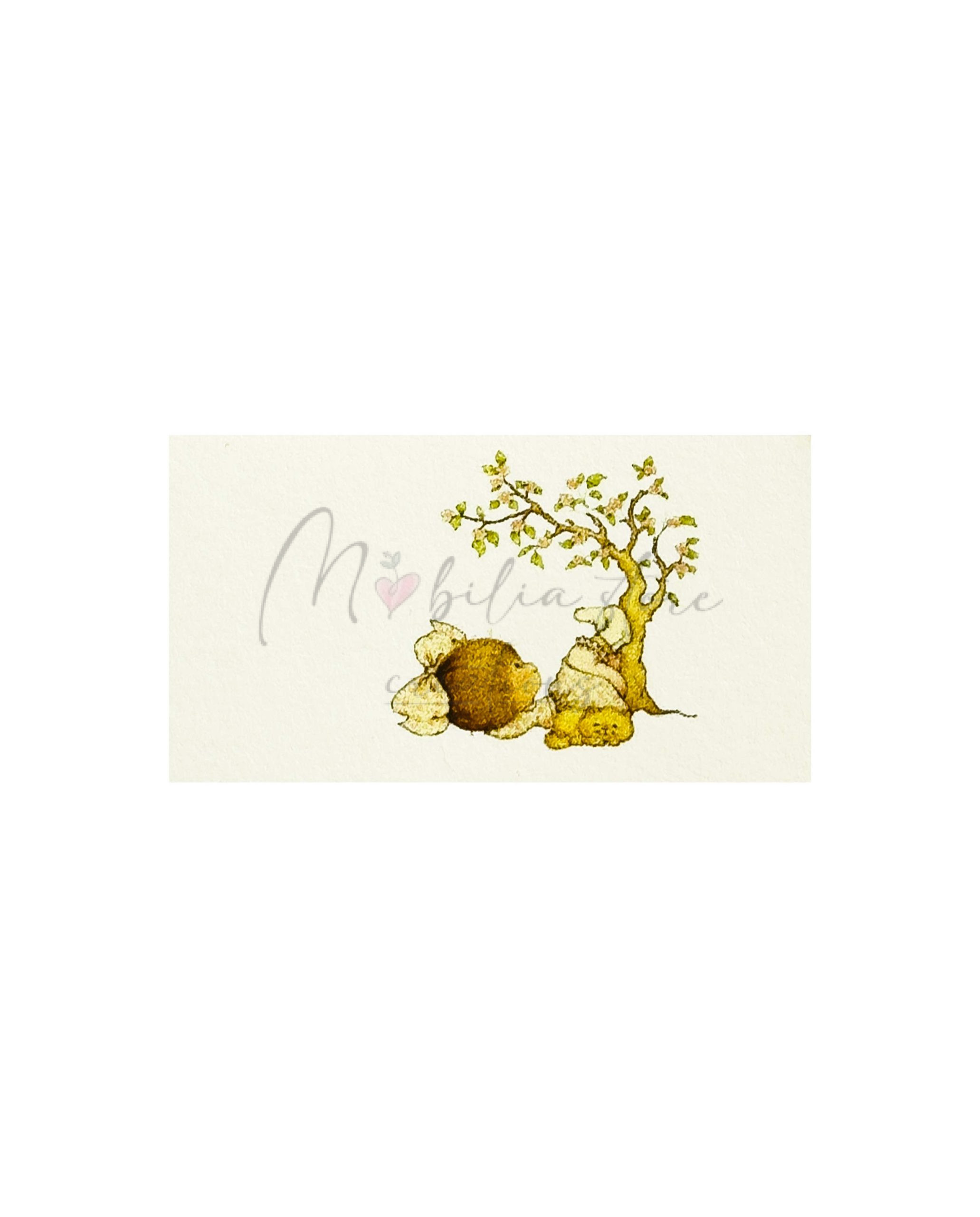 Set di 10 biglietti cerimonia bimba con albero della vita