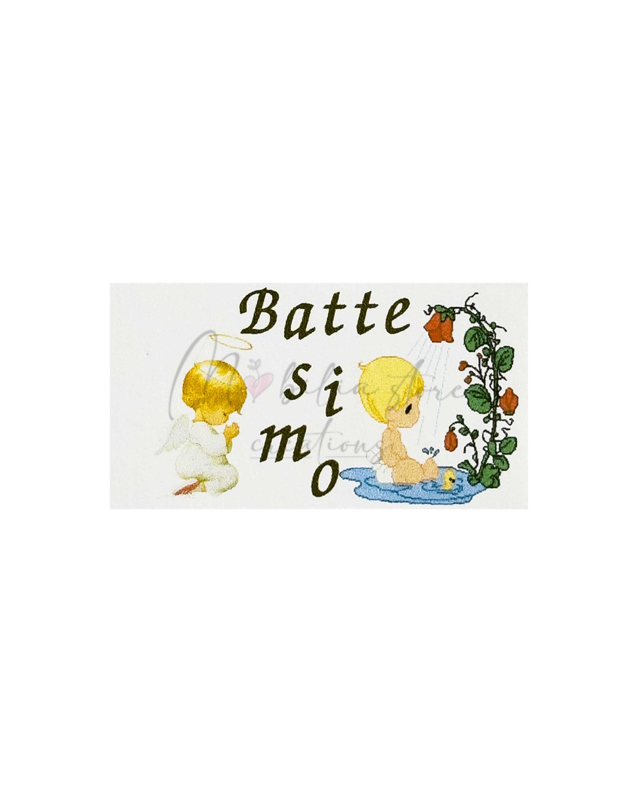 Set di 10 biglietti cerimonia battesimo angioletto e bimbo