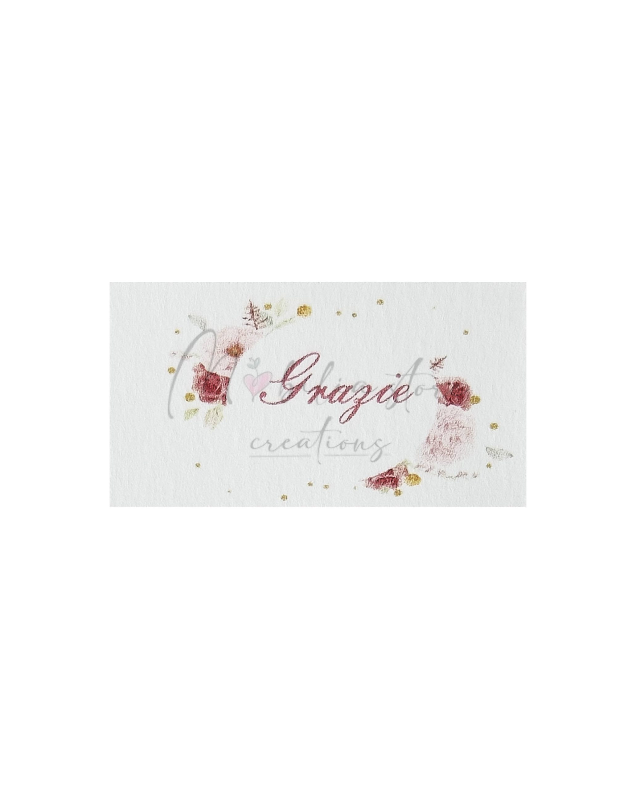 Set di 10 biglietti cerimonia grazie con fiori