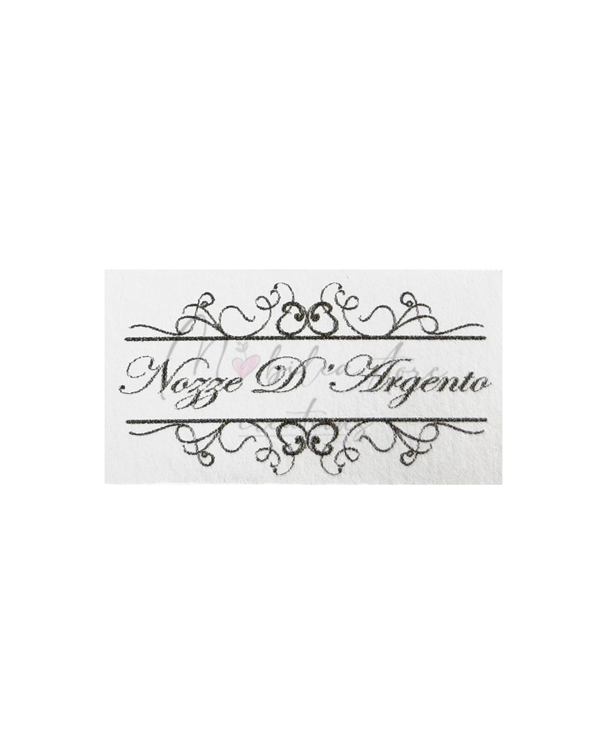 Set di 10 biglietti cerimonia Nozze D'argento
