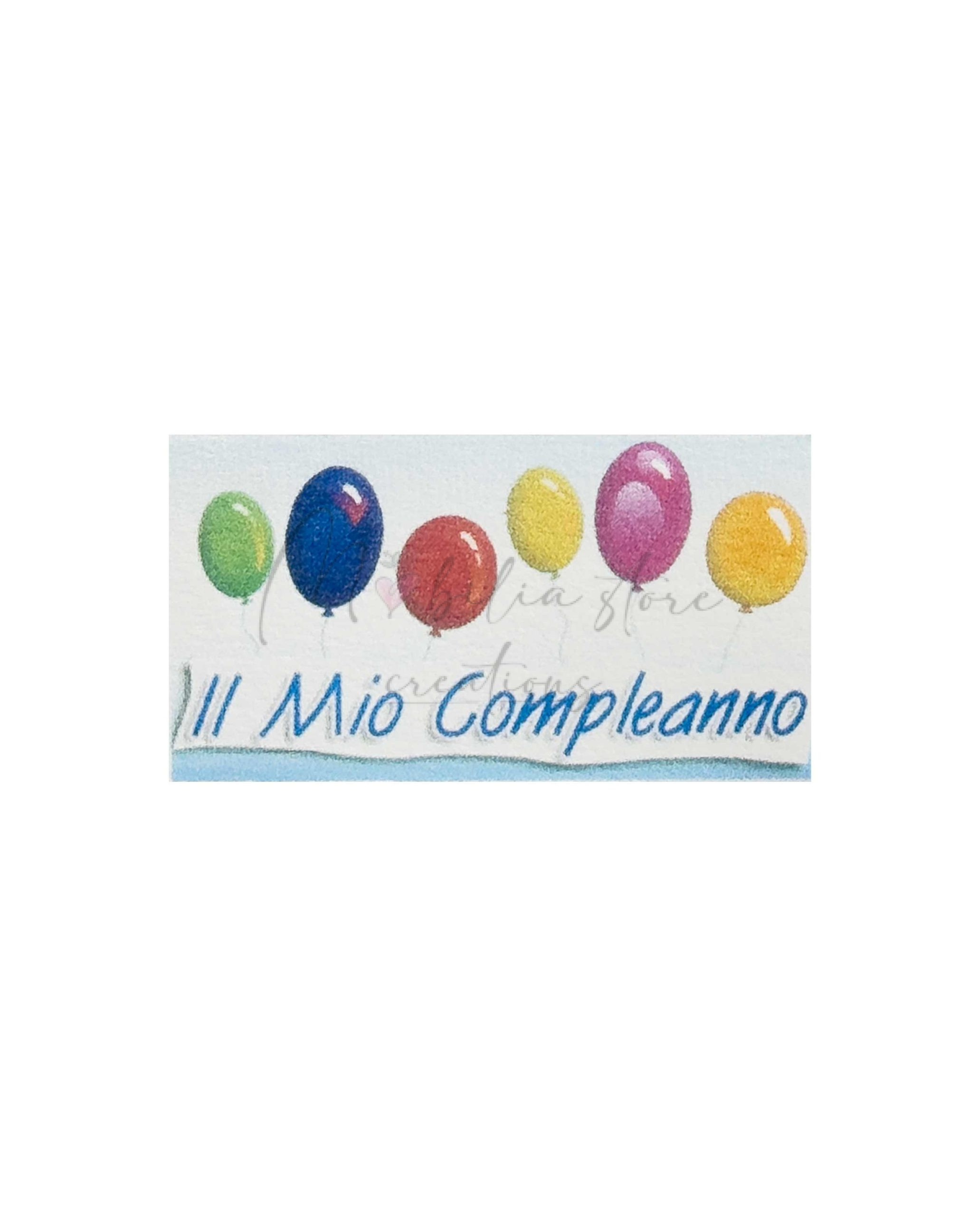 Set di 10 biglietti cerimonia compleanno con palloncini