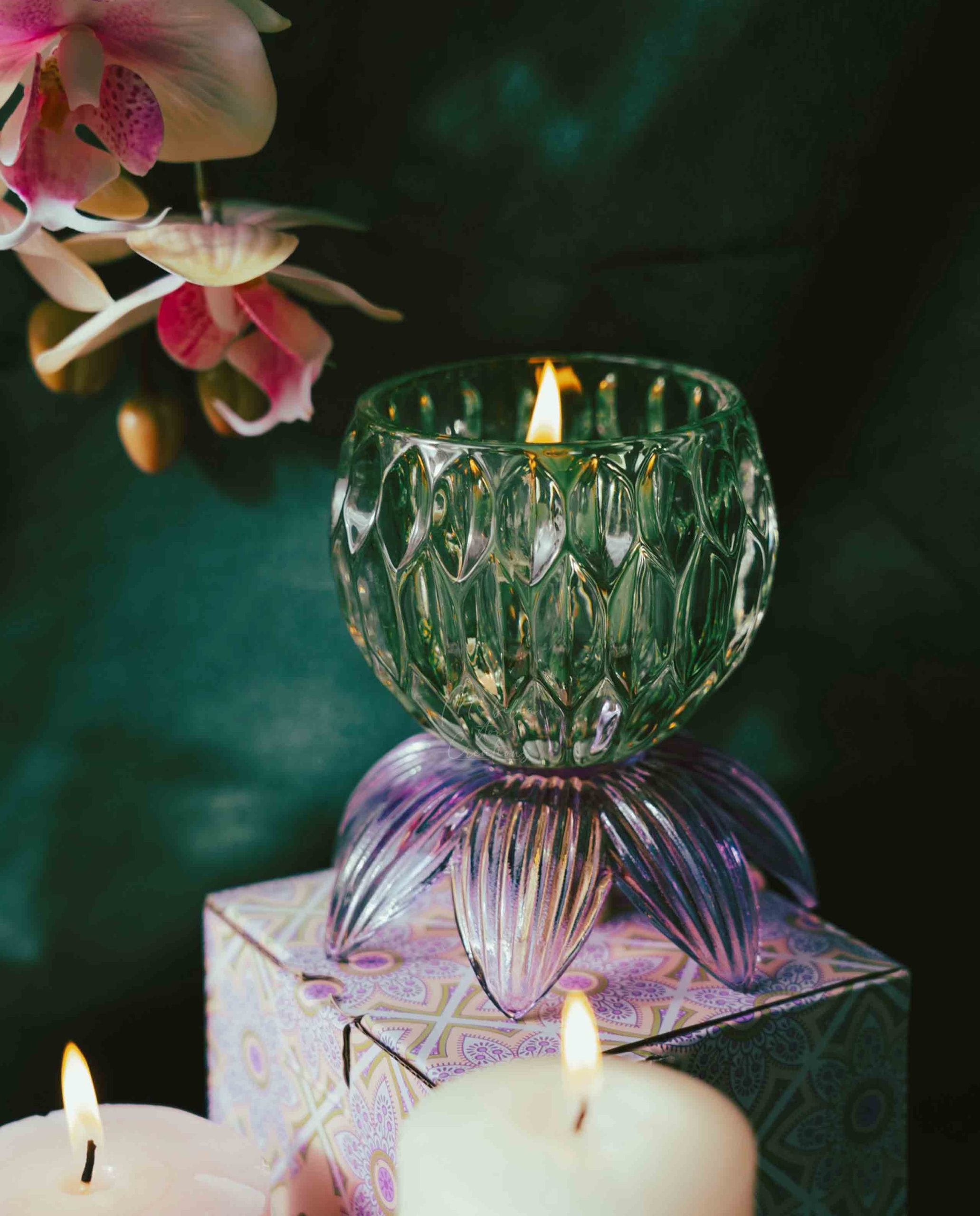Bomboniera Portacandela vetro fiore assortiti 2 in 1 - immagine 11